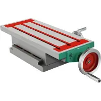 SucceBuy Frästisch 450×170 mm (17,7×6,7 Zoll), 30 kg schwerer Kreuzschlitten-Arbeitstisch, 2-Achsen-4-Wege-Kreuzfräsmaschine für Bohrständer und Tischfräsen
