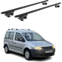 Aurilis Dachträger Gepäckträger für VW Caddy 2003-2020 3-5 türig Alu Schwarz 2 tlg ABE