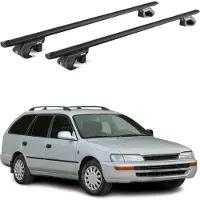 Aurilis Dachträger für Toyota Corolla Kombi / Verso 2000-2009 5 tür 90kg Schwarz 2x