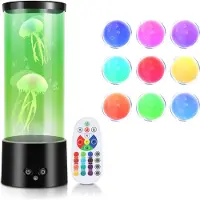TolleTour LED Quallen Nachtlichter Lava Lampe Leuchte Tischlamp Kreative Schlafzimmer RGB Künstliche