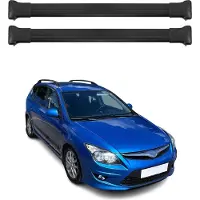 Omtec Dachträger Grundtäger für Hyundai i30 Kombi 2007-2012 75kg Alu Schwarz 2 tlg