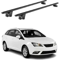 Aurilis Dachträger Gepäckträger für Seat Ibiza SW 6J-6P 2010-2017 Alu Schwarz 2x ABE