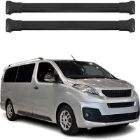 Omac Dachträger Grundtäger für Peugeot Expert 2016-2025 75kg Aluminium Schwarz 2 tlg