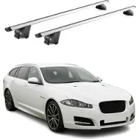 Aurilis Dachträger Grundtäger für Jaguar XF Kombi 2012-2016 100kg Alu Silber 2tlg ABE