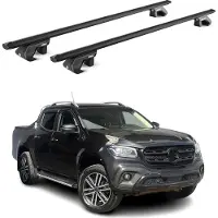 Aurilis Dachträger Gepäckträger für Mercedes X Klasse 470 2017-2020 Alu Schwarz 2x ABE