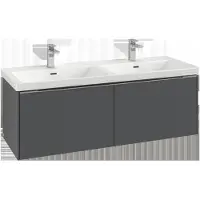 Villeroy & Boch Subway 3.0 Waschbeckenunterschrank, LED-Beleuchtung, 2 Auszüge, 1272x429x478mm, C567L2AH