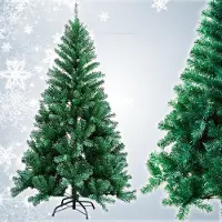 XINZI 240cm Künstlicher Weihnachtsbaum Grün PVC – Schwer entflammbar, Schnellaufbau, ca, inkl. Ständer – Lena Weihnachtsdeko