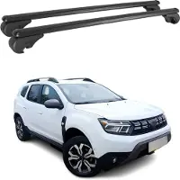 Omac Dachträger Grundtäger für Dacia Duster mk3 2024-2025 75kg Aluminium Schwarz 2tlg