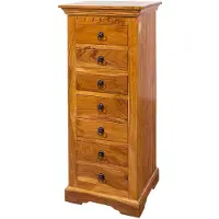 MASSIVMOEBEL24.DE MASSIVMOEBEL24 Kommode Akazie 47x43x112 honig lackiert OXFORD #0523