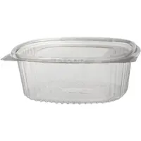 Daybays 4800 Stk. Klappschale Oval 1000 ml VP 184x158x66 mm RPET Transparent mit anhängendem Deckel