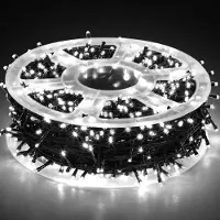 Izrielar LED Lichterkette 20M 200LEDs IP44 mit 8 Modi für Innen Weihnachten Party Garten Bedienung Funkelnder Sterneffekt Deko Kaltweiß