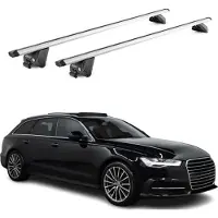 Aurilis Dachträger Grundtäger für Audi A6 C7 Avant 2011-2018 100kg Alu Silber 2 tlg ABE