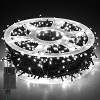 Izrielar LED Lichterkette 10M 100LEDs IP44 mit 8 Modi für Innen Weihnachten Party Garten Bedienung Funkelnder Sterneffekt Deko Kaltweiß