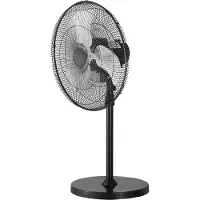 SucceBuy 570mm Standventilator mit 3 Geschwindigkeiten, höhenverstellbar 110,5-138cm