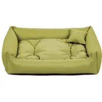 POOM Hundebett NEO – Bequeme Hundeliege aus strapazierfähigem Stoff, langlebiges Hundekissen in hoher Qualität (2XL - 110x90, Limette)