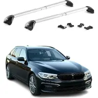 Aurilis Dachträger Relingträger für BMW 5er Touring G31 2017-2025 Alu Silber 2 tlg ABE