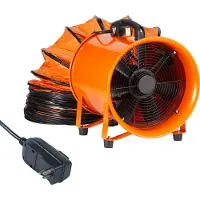 SucceBuy 406.4m Tragbarer Ventilator, 900W Abluftgebläse, 5m Schlauch, 5175CFM, Industrie, Absaugung von Staub, Rauch