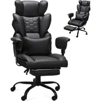 Jayseuw Gaming Stuhl mit Fußstütze Ergonomischer Bürostuhl verstellbare Lordosenstütze 150kg Belastbarkeit 135° Rückenneigung PC Stuhl für Büro und Gaming