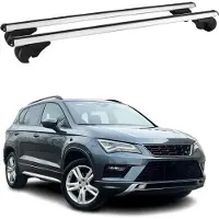 Omtec Dachträger Grundtäger für Seat Ateca 2016-2025 75kg Aluminium Silber 2 tlg