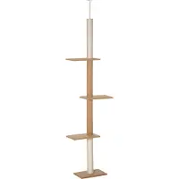 Fortuna Lai Kratzbaum Deckenhoch 228-260 cm höhenverstellbar Kletterbaum für Katzen Spielbaum in Khaki