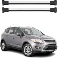 Omtec Dachträger Grundtäger für Ford Kuga mk1 2008-2012 75kg Aluminium Silber 2 tlg