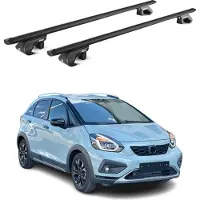 Aurilis Dachträger Gepäckträger für Honda Jazz Crosstar 2020-2025 Alu Schwarz 2 tlg ABE