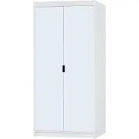 AX Living Schrank mit Spiegel Weißen Kleiderschrank Storicos 2T 89,7cm