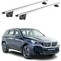 Aurilis Dachträger Grundtäger für BMW X1 U11 2022-2025 100kg Aluminium Silber 2 tlg ABE