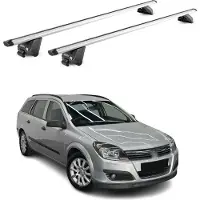 Aurilis Dachträger Grundtäger für Opel Astra H J Kombi 2004-2015 100kg Alu Grau 2tlg ABE