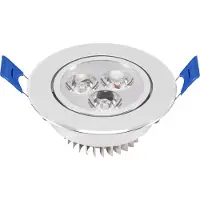 ROSNEK 3W LED Schwenkbar Einbaustrahler Panel Deckenleuchte Strahler Einbauleuchte Deckenlicht, Warmweiß