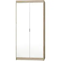 AX Living Schrank Spiegel Eiche Sonoma Kleiderschrank Storicos 2T 89,7