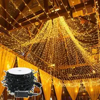 JOIEYOU 50m LED Lichterkette 500LEDs Lichtervorhang mit 8 Leuchtmodi Lichterketten Innen IP44 Weihnachtsbeleuchtung für Weihnachtsdeko Hochzeit Party, Warmweiß