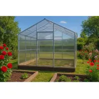 Garten Dream Polycarbonat Gewächshaus „Victoria“ 3x10m aus Stahl, mit 4mm Polycarbonat