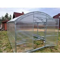 Garten Dream Polycarbonat-Gewächshaus "Gardener" 3x8m aus Stahl, mit 4mm Polycarbonat
