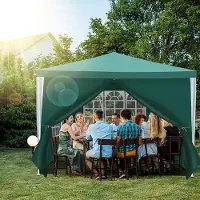 Yakimz Pavillon Gartenzelt – Robustes, hochwertiges Partyzelt mit Pergola Grün 3x3m