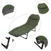 SWANEW Karpfenliege Liegestühle Angelliege XXL 200x64x32cm, grün klappbar