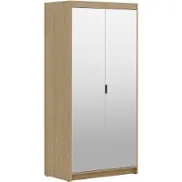 AX Living Schrank Spiegel Geölte Eiche Kleiderschrank Storicos 2T 89,7