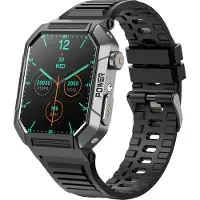 Douself MT90 Smartwatch, 2,02-Zoll-Touchscreen | BT 5.3 | IP68 wasserdicht | 320*385 Auflösung | Gesundheitsüberwachung | Sportaufzeichnung, Metall + PC + Silikonarmband, schwarz