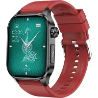 Douself ET580 Smartwatch, Sportuhr, 2,04 Zoll AMOLED-Bildschirm, Fitness-Tracker, 150 Sportmodi, Silikonarmband, Rot