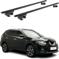 Aurilis Dachträger Gepäckträger für Nissan X-Trail T32 2014-2020 Alu Schwarz 2 tlg ABE