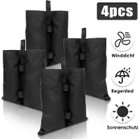 Yakimz 4X Pavillon Sandsäcke schwarz Standfuß Gewichte Set Für Zelt Faltpavillon Halterung Party robust Waterproof Outdoor-Sandsack gewichtete Füße