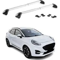 Aurilis Dachträger Relingträger für Ford Puma 2020-2025 Alu Silber 2 tlg ABE