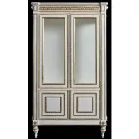 Casa Padrino Luxus Barock Vitrine Weiß / Gold - Prunkvoller Massivholz Vitrinenschrank mit 4 Türen - Luxus Möbel im Barockstil - Barock Möbel - Edel & Prunkvoll