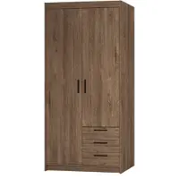 AX Living Storicos 2T3S Kleiderschrank mit 2 türen, Eiche Lefkas 89,7