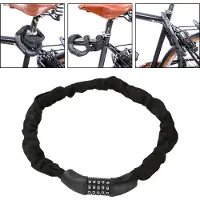 Fiqops Fahrradschloß Fahrradschlösser Panzerschloss Stahlketten Motorrad Zahlenschloß Kombinations 90cm