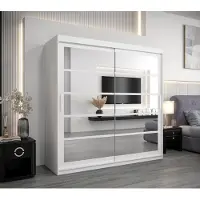 Minio Kleiderschränk 200 cm ROMA 2 Weiß