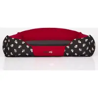 HOBBYDOG Hundekissen Hundebett Hundekissen Tierbett Katzenbett Hundekorb Schlafplatz - Königliche - 84 x 65 x 28 cm [Größe: XL] - Rot