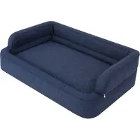 Stanis³aw Jurga Hundebett, Möbel für Tiere, Katzenbett, Abnehmbar Bezug, Hundekorb, Hundekissen, Hundeliege, Schlafplätze, Hundesofa, Navy Blau, XL: 96x62 cm