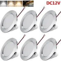 Rosikey 6X 3W LED Einbaustrahler Naturweiß Wohnmobil 12V Einbaustrahler 13mm Superflach Aluminium Wohnwagen Decken Wohnzimmer Camper Boot Caravan Deckenspot