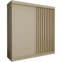 AX Living Cabinio Schwebetürenschrank Beige Artisan Eiche – 200 cm